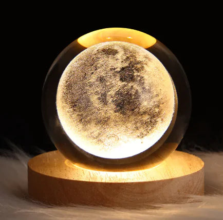 Luminous Galaxy Crystal Lamp